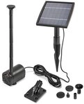 esotec Solarpumpe 1,5/140 Teichpumpen-Set 140l/h, 1,5Wp Solarmodul, Sprinklersatz