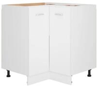 vidaXL Unterschrank NA Eckunterschrank Wei&szlig; 75,5x75,5x80,5 cm Spanplatte