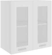 vidaXL H&auml;ngeschrank H&auml;ngeglasschrank Wei&szlig; 60x31x60 cm Holzwerkstoff