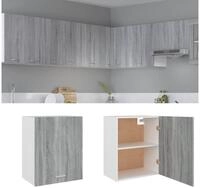 vidaXL Schrankmodule H&auml;ngeschrank Grau Sonoma 50x31x60 cm Holzwerkstoff