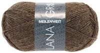 LANA GROSSA MEILENWEIT 50 g UNI H&auml;kelwolle, 210 m (4-fach Sockenwolle mit 80 %