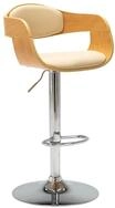 vidaXL Hocker, Barhocker Creme Bugholz und Kunstleder