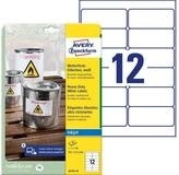 Avery Zweckform Etiketten Folien-Etiketten wetterfest A4 99,1x42,3mm VE=120...