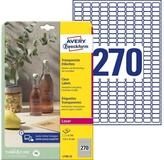 Avery Zweckform Etiketten Etikett Transparent 17,8x10mm A4 25 Blatt 6750...