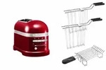KitchenAid Toaster KitchenAid Paket 2, 2-Scheiben Toaster Artisan 5KMT2204 rot