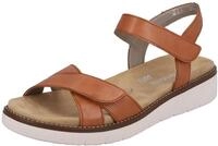 Riemchensandale REMONTE, Damen, Gr. 37, braun (nuss), Leder, unifarben, Schuhe