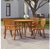 vidaXL Gartentisch vidaXL Gartentisch &Oslash; 110 cm Massivholz Akazie