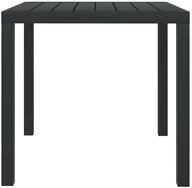 vidaXL Gartentisch, Garten-Esstisch WPC Aluminium 80 x 80 x 74 cm Schwarz