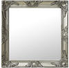 vidaXL Wandspiegel im Barock-Stil 60x60 cm Silbern