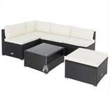 Casaria Gartenlounge-Set Melbourne, (16-tlg), Gartenm&ouml;bel 7cm Auflagen Sitzkissen