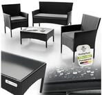 Juskys Gartenlounge-Set Fort Myers, wetterfeste Polyrattan Sitzgruppe f&uuml;r 4 Personen