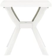 vidaXL Gartentisch, Bistrotisch Wei&szlig; 70x70x72 cm Kunststoff