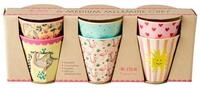 rice Kinderbecher Melamin Kids Becher Set Funky Medium 6er Set farbenfroh