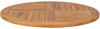 vidaXL Tischplatte Tischplatte Massivholz Teak Rund 2,5 cm 80 cm (1 St) braun...