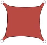 PEREL Sonnensegel, quadratisch 3,6 - 5x5m f&uuml;r Terrasse Balkon & Garten