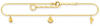 THOMAS SABO Fußkette Muschel-Optik, AK0037-413-39-L27V gelb|goldfarben