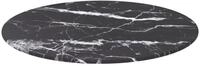 vidaXL Tischplatte, Schwarz &Oslash;50x0,8 cm Hartglas in Marmoroptik