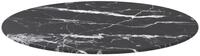 vidaXL Tischplatte, Schwarz &Oslash;60x0,8 cm Hartglas in Marmoroptik