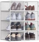 SONGMICS Schuhbox Schuh-Organizer, faltbar und stapelbar, transparent-wei&szlig; (8...