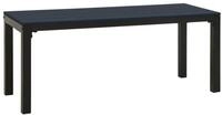vidaXL Gartenbank, Outdoor Bank 110 cm Stahl und WPC Schwarz