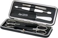 ERBE Manik&uuml;re-Etui B&uuml;gel-Lederetui mit Druckknopf, 5 tlg., best&uuml;ckt mit Solinger