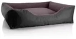 BedDog Tierbett Hundebett TEDDY mit Rand, Bezug abnehmbar braun|schwarz 85 cm x...