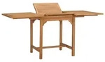 vidaXL Gartentisch NA Ausziehbarer Gartentisch 110-160x80x75 cm Massivholz Teak...