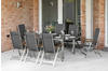 MERXX Garten-Essgruppe Ferrara, (9-tlg), 8 Klappsessel, ausziehbarer Tisch