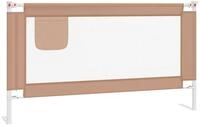 vidaXL Bettschutzgitter, Kleinkind-Bettschutzgitter Taupe 150x25 cm Stoff