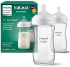 Philips AVENT Babyflasche Natural Response Babyflasche, aus Glas, 2er-Pack,...
