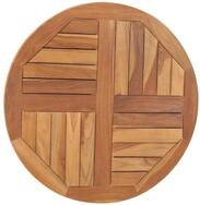 vidaXL Tischplatte, Massivholz Teak Rund 2,5 cm 70 cm