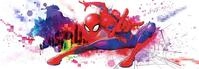 Komar Fototapete Spider-Man Graffiti Art - Gr&ouml;&szlig;e 368 x 127 cm, glatt,...