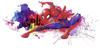 Komar Vliestapete Spider-Man Graffiti Art, 300x150 cm (Breite x Höhe)