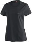 T-Shirt MAIER SPORTS "Waltraud", Damen, Gr. 40, schwarz, 100% Polyester, Rundhals,