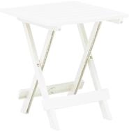 vidaXL Gartentisch Gartentisch Klappbar Wei&szlig; 45x43x50 cm Kunststoff (1-St)