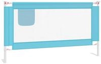 vidaXL Bettschutzgitter, Kleinkind-Bettschutzgitter Blau 150x25 cm Stoff