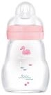 MAM Babyflasche Glasflasche Feel Good Matt, mit Skin Soft Anti-Kolik Silikon...