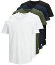 Jack & Jones T-Shirt JJENOA TEE SS CREW NECK 5PK MP NOOS (Packung, 5-tlg.,...