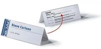 DURABLE Hinweisschild Tischnamensschild 61/122x210mm transparent VE=10 St&uuml;ck