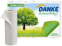 Danke Drucker- und Kopierpapier DANKE 414301 K&uuml;chenrollen 3-lagig 4 Rollen