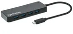 MANHATTAN USB-Verteiler 168410 Schnittstellen-Hub USB Typ-C 5000 Mbit/s Schwarz