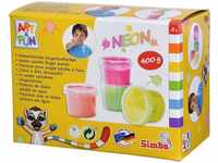 Simba Art & Fun Fingermalfarbe Neon 4 Farben je 100 g Fingerfarbe