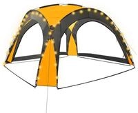 vidaXL Partyzelt Partyzelt mit LED und 4 Seitenw&auml;nden 3,6x3,6x2,3 m Gelb