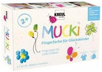 Kreul Spiel MUCKI Fingerfarbe Gl&uuml;ckskinder 6x50ml