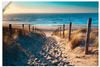 Artland Wandbild Weg zum Nordseestrand Sonnenuntergang, Strand (1 St), als...