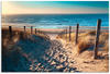 Artland Wandbild Weg zum Nordseestrand Sonnenuntergang, Strand (1 St), als...