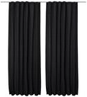 Beautissu Vorhang 2er Set Thermovorhang Gardine Schwarz Amelie TK, 140x245cm,...