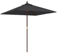 vidaXL Sonnenschirm Sonnenschirm mit Holzmast Schwarz 198x198x231 cm