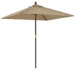 vidaXL Sonnenschirm Sonnenschirm mit Holzmast Taupe 198x198x231 cm