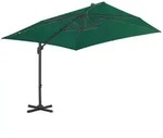 vidaXL Ampelschirm, Sonnenschirm mit Aluminium-Mast 300x300 cm Gr&uuml;n